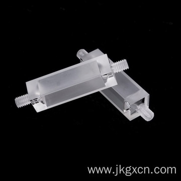 Quartz flow cells with screw thread